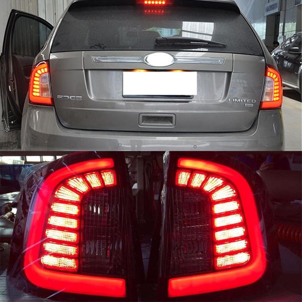 1pair Coche LED Lámpara trasera para Ford Edge 2011 2012 2012 2013 2014 luces traseras de luces traseras Lámpara de niebla de estilo DRL Plug and Play