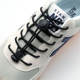 1pair gekleurde stippen rond schoenveters elastische plastic slot wandelsporten geen stropdas