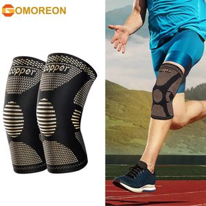 1 Pair Copper Knee Brace Rodilla Compresión de la rodilla Soporte para hombres Mujeres - rodillas para correr Artritis de ACL de lágrima de menisco 240416