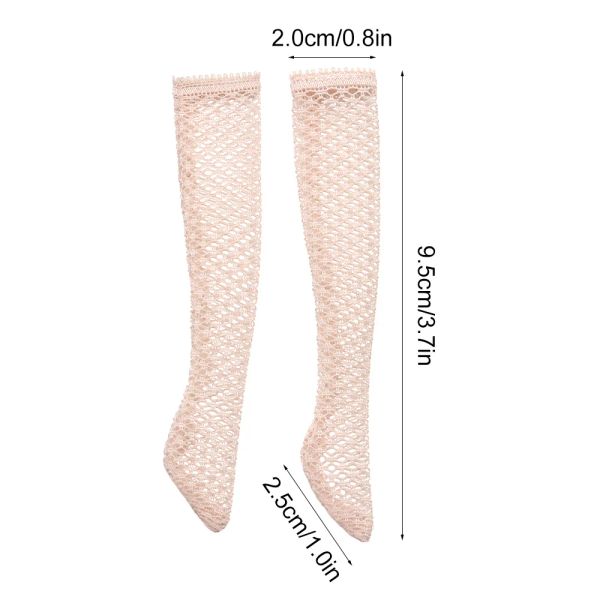 1pair Doll Vêtements Accessoire pour OB22 OB24 Doll 1/6 Poll Stockings Elastic Mesh Doll Mesh Socks Christmas Gift Dollhouse Decor