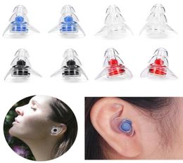 1 paire de bouchons d'oreilles de Protection d'isolation phonique en Silicone portables pour soins des oreilles bouchons de couchage Anti-ronflement pour la réduction du bruit 8441062