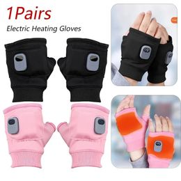 Gants de chauffage électrique 1pair Glants chauffants à 360 degrés Gants chauffants rechargeables Gants thermiques pour le vent d'hiver pour le cyclisme extérieur 231220