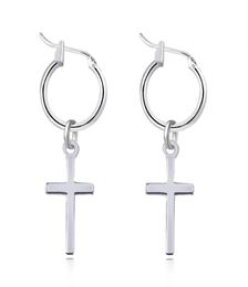 1pair Couleur argent ethnique Boucles d'oreilles de cerceau Pandent pour les femmes Cercle sans fin Coules d'oreilles Géométriel Bijoux Simple E1245313013