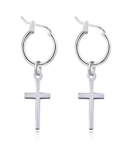 1 paire de boucles d'oreilles ethniques couleur argent pour femmes, cercle sans fin, cerceaux géométriques simples, bijoux E1245899118