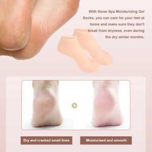 1pair Feet Care Chaussettes Spa Home Utilisez le silicone Hydrating Gel Talons Cracked Foot Skin Care Protecteurs