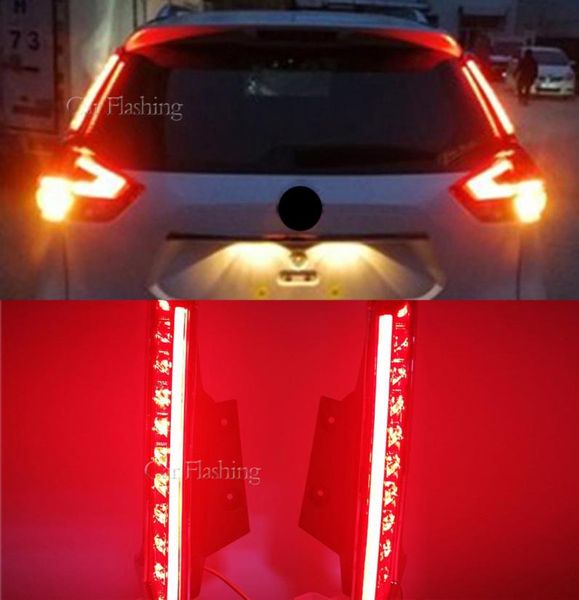 1 Pair para Nissan Xtrail Xtrail X Trail Rogue 2014 2020 LED DRL Targada trasera Lámpara trasera Lámpara de luces de freno Lámpara de luces1219444