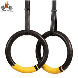 1 paire d'anneaux de gymnastique, capacité de 1000lb, avec sangles à boucle réglables de 2M, exercice de traction antidérapant pour le Fitness à domicile 240127