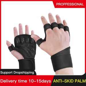 1 paire poignées gants de gymnastique poignées Silicone anti-dérapant Gym Fitness gants haltérophilie poignée Gym Crossfit entraînement Q0107