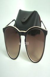 1 paar hoge kwaliteit zonnebrillen voor heren dames Erika zonnebril zwartBeige frame 52 mm gradiëntlenzen worden geleverd met zwarte hoesjes9892058