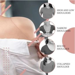 1pair invisible épaule en silicone respirant détachable pour les vêtements auto-adhésifs réutilisables pour la femme