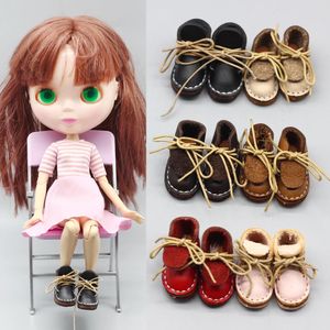 Mini chaussures de poupée en cuir pour 16 Blyth, 1 paire, avec 6 couleurs différentes, accessoires de jouets adaptés à 18 BJD, 240129