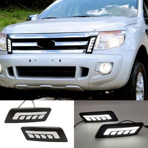 2pcs LED LED-TEMINE LUMIÈRE LUMIÈRE DRL Day Light pour Ford Ranger 2012 2013 2014 Front Grill Lampe ACCESSOIRES DE VOITURE