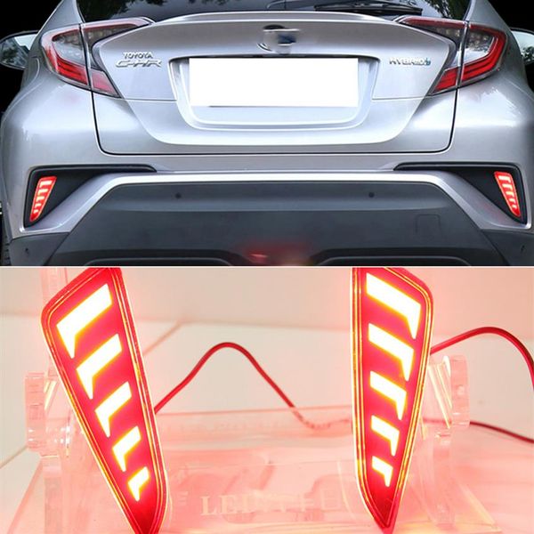 1 par de lámparas reflectoras LED, luz antiniebla trasera, luz de parachoques trasero, luz de freno para Toyota C-HR CHR 2016 2017 2018 2019319m