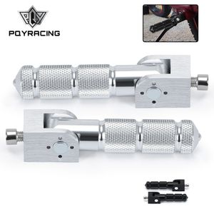 1PAIR M8 Universele motorfiets Motorfiets Vouwvoetsteunen voetsteunen voetjes Rusten Pinnen achterpedalen Zet CNC aluminium motorfietsonderdeel PQY-SC18