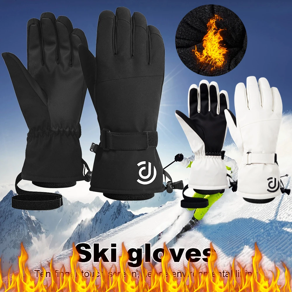 1Pair män kvinnor vinterskidhandskar vattentäta andningsbara snowboardhandskar motorcykel ridning termiska vantar snö hålla varma handskar