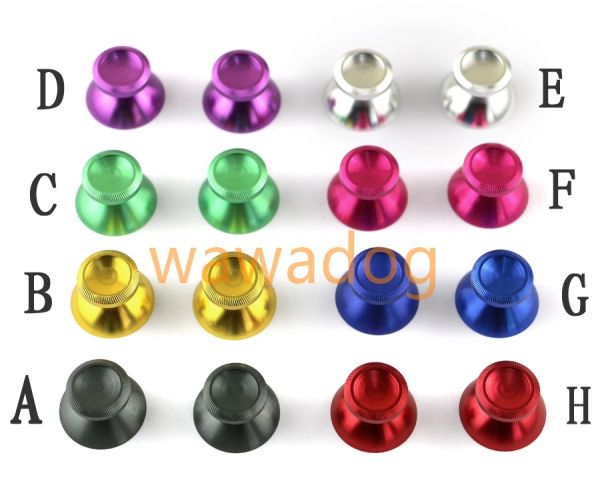 1pair metal joystick caprip cap couvercle de bâton de pouce analogique pour le remplacement de la poule du contrôleur Xbox 360 GamePad