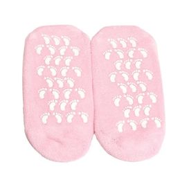 1pair hydrater l'adoucissement réparation craquelée cutanée Silicon Gel Gel Skin Foot Massage Care Treat Treat Treat Spa Spa Couleur rose