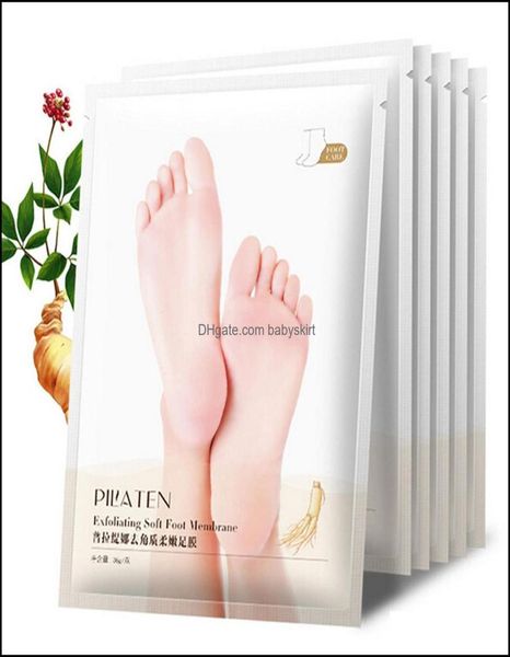 1pair Pilaten Exfoliant Treatment Foot Mask Choques pour pédicure Baby Peel Feet Masques Skin Care Cosmetics Peelling2734510