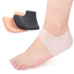 Protecteur de soins de la peau des pieds en Silicone, 1 paire, Gel hydratant contre le pelage, prévient la peau sèche, chaussettes à talons lavables, chaussettes à talons souples