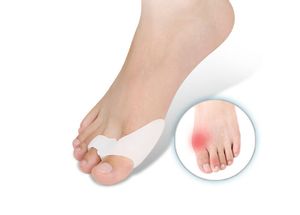 1Pair Silicone Gel Foot Fingers Two Hole Toe Separator Thumb Valgus Protector Bunion Adjuster Hallux Valgus