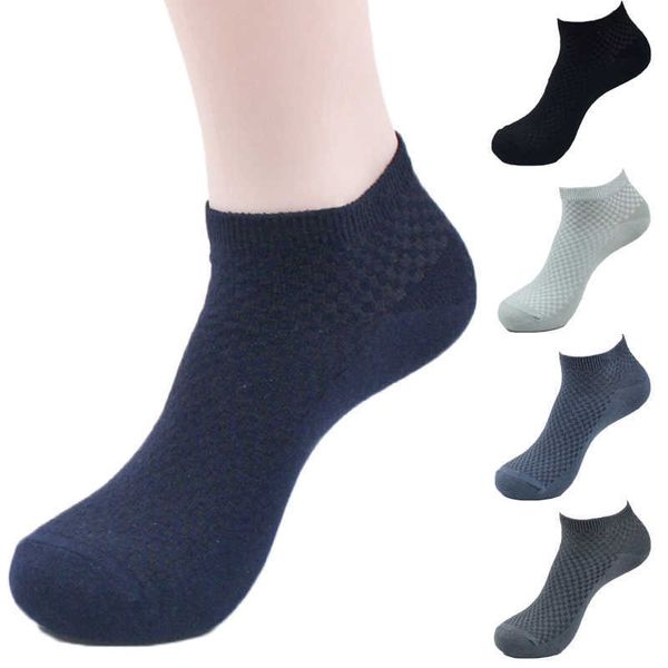 1Pair Soft Hommes chaussettes maille respirante courte décontractée d'été coton de coton absorbant la cheville de la cheville set meias x0710