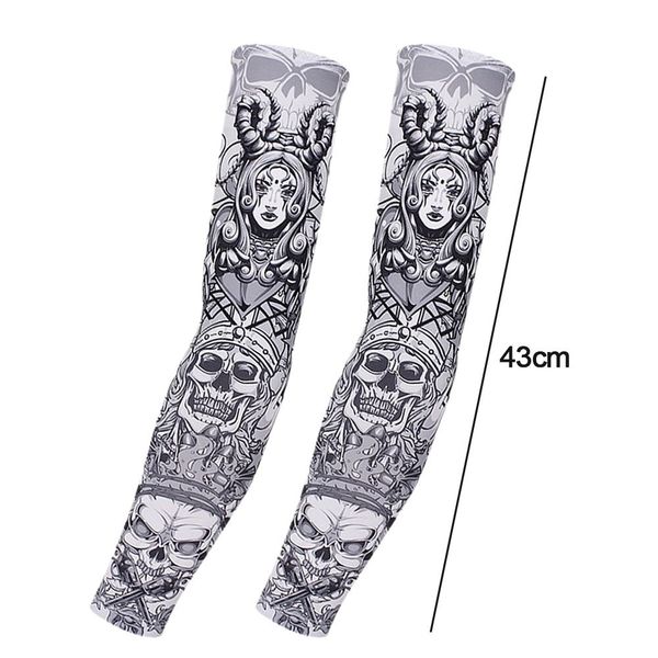 1 Pair tatouage manche de fleur manche des hommes et des femmes glacion de course d'été à vélo de conduite Sports Sports Sleeve Hand