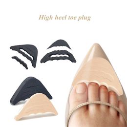 1Pair vrouwen hoge hiel teen plug inzetschoen teen voorste vulstof kussen pijnverlichting beschermer aanpassing schoenaccessoires 220713
