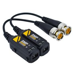 1 Pairs 8MP BNC Vidéo Balun Connecteur Transmission Twisted Pair Transmetteur CABLE CCCTV Prise en charge HD 8MP AHD / CVI / TVI