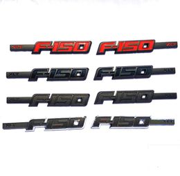 1PAIRSet Ford XLT F150 3D Body Side Emblem Deur Hard Plastic Badge Sticker ABS Zwart Rood 2642 cm Big Size3918234