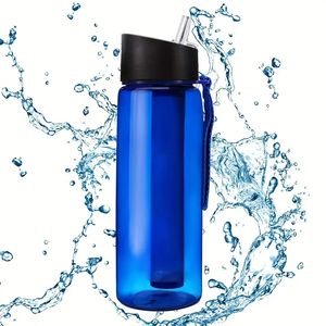 1pc 0.01 Ultra-Filtration Waterfles Waterzuiveraar, Draagbare Waterfilterfles Met 4-traps filtratie om te overleven, kamperen, wandelen, backpacken