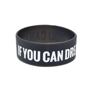 1PC CrossFit Als je het kunt dromen, kun je het doen siliconen polsband 1 inch breed motiverend geschenk