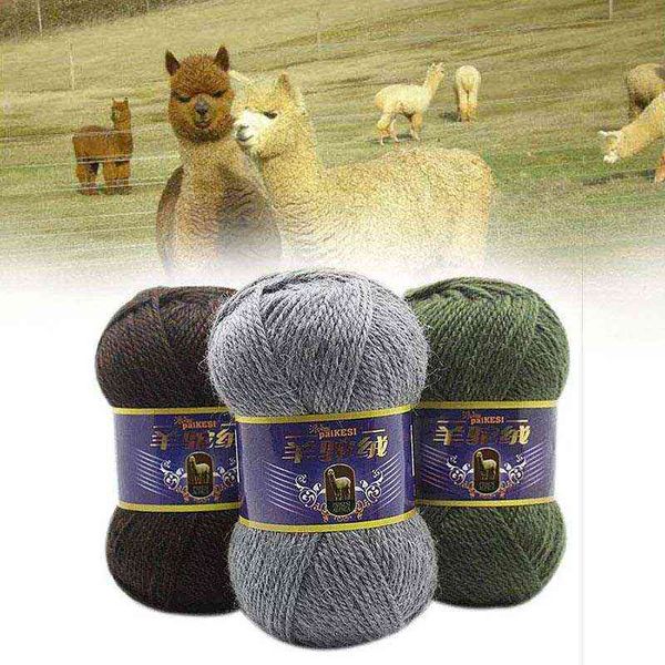 1PC 100g Camel Alpaga Cachemire Supersoft Laine en gros Fil Artisanat Épais Crochet Écharpe Laine À Tricoter Doux bricolage Qulity Y211129