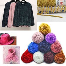 1PC 100g Chenille Fil Épais DIY Tricot Velours Laine Artisanat Chunky BabySoft Tricoté Nouveau Pull Doux Gros Fil Bébé Y211129