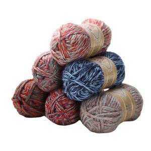 1PC 100g/rollo 100% acrílico hilo de tejer hilo de ganchillo grueso Faux lana de alpaca 2021 invierno tendencia Color DIY bufanda para novio Y211129