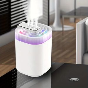 1pc 101.44oz drinkbare USB-luchtbevochtiger - stille ultrasone mist, kleurrijk licht, waterfiltratie, timingfunctie, perfect voor thuis, op kantoor en in de auto