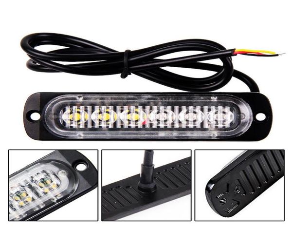 1PC 1224V 6LED TRUC TRUME AVERTISSEMENT AVERTISSEMENT LED LED STROBE FLASS LUMIÈRE HAFELLE DE CLASSION LAMPE CONDUCTION DU DOUGE BAR POLICE FIREFURDER2969929