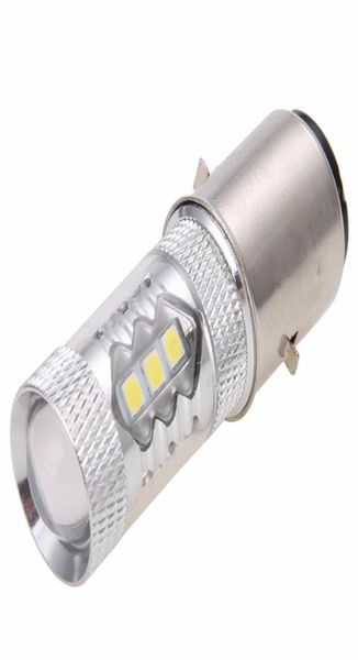 1 faro blanco de 12V H6 para motocicleta BA20D 80W LED para bicicleta, ciclomotor, Scooter ATV, luz antiniebla DRL, bombilla para faro delantero 2697904