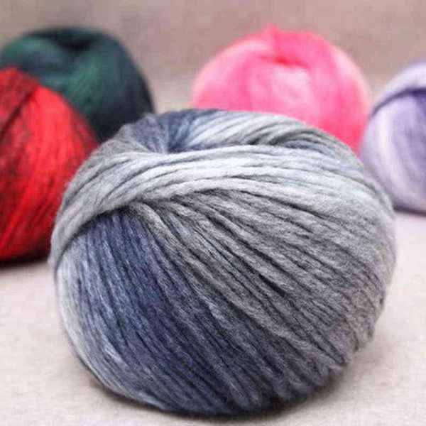 1 unid 140 g/bola hilo de lana pura suave bebé crochet hilo grueso para tejer lana gruesa para sombreros bufanda laine un tricoter Y211129