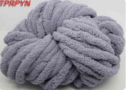 1PC 1Pc=250g DIY Super Bulky Arm Knitting wool 2.5cm Thick Home Rug knitted Chenille Chunky Yarn For Knitting Hand Knitting Y211129