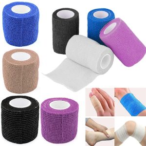 1 pc 2,5cmx4,5 m zelf-adhesieve elastische bandages gaasbanden ademende elastische bandages voor sportfixerende vingers polsbeen