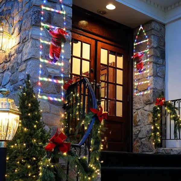 1 pieza, luces navideñas LED de 2,5 pies: luces decorativas navideñas para escaleras, luces decorativas navideñas para interiores y exteriores, ventanas, jardines, hogares, paredes, decoración de árboles de Navidad