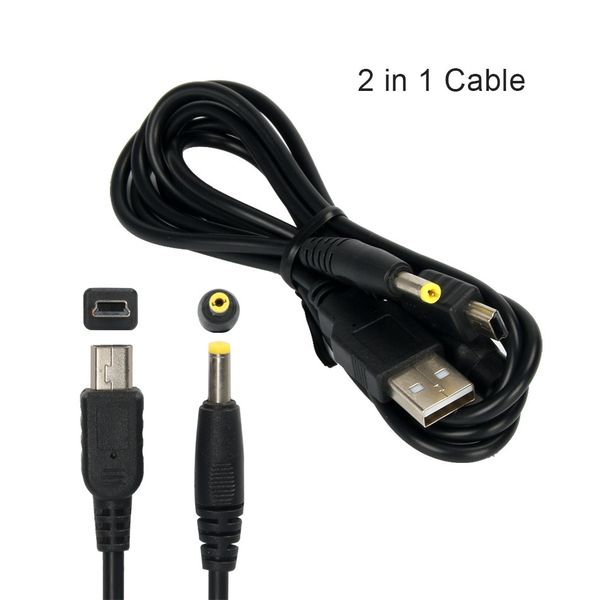 1 pc 2-en-1 câble de données USB chargeur de charge pour Psp 1000/2000/3000 Playstation jeux vidéo portables