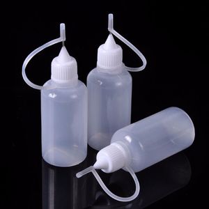 1 pc 20/50 ml compte-gouttes vides bouteilles en plastique pointe d'aiguille bouteille de liquide compressible pour une utilisation polyvalente