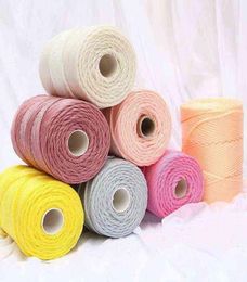 1pc 200 mroll 3 mm Yarns de crochet en tricot creux pour sac à main bricolage Panier de sac à main