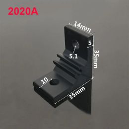 1pc 2020 perfil de aluminio ángulo recto Soporte 3030 4040 2040 3060 4080 conector plateado o negro