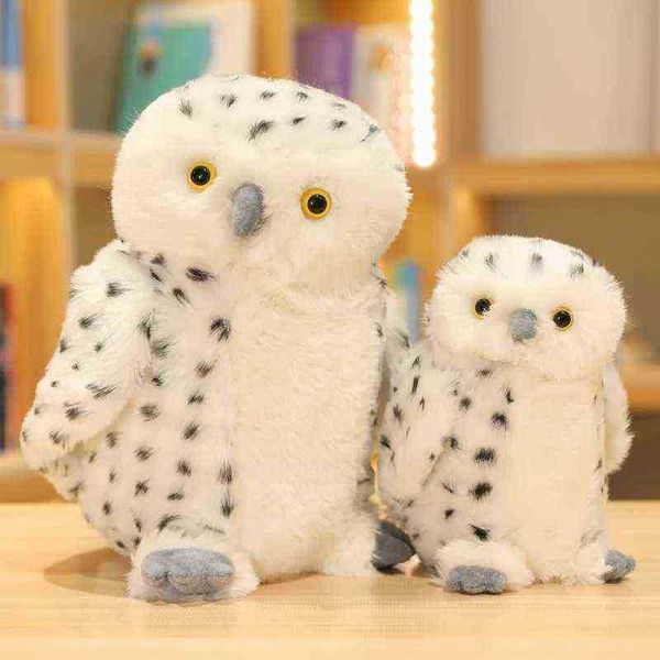 1Pc 203050Cm Simulation hibou en peluche jouet belles poupées d'oiseaux remplis doux Nighthawk coussin Kawaii décor à la maison cadeau pour les enfants J220729