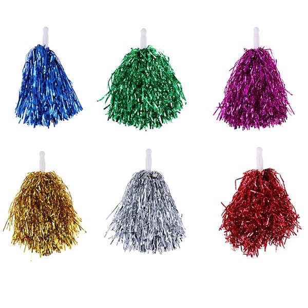 1PC 20CM Cheer Dance Sport Compétition Cheerleading Pom Poms Fleur Boule Pour Football Basketball Match Pompon Enfants Utiliser 220728