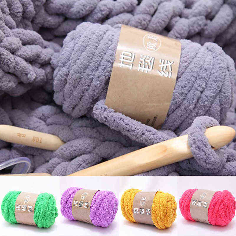 1PC 250g/Ball Super Soft Bulky Thick Plush Velvet Chenille Wool Baby Warm Knitting Cotton Crochet Yarn Diy Kid Blanket finger knitting scarf Y211129