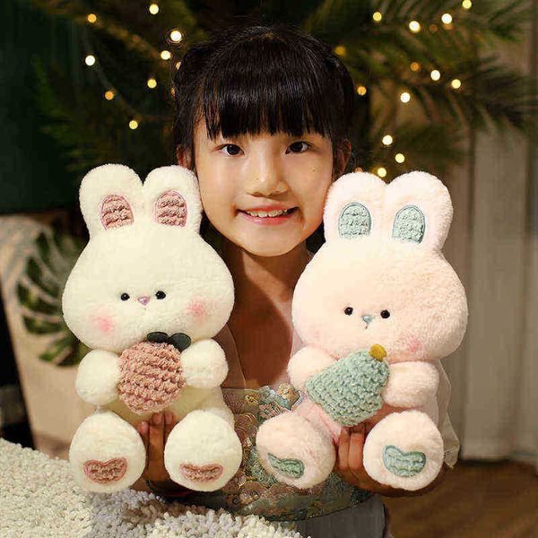 1 unid 254050 cm Kawaii Rabbit Company fruta zanahoria juguetes de peluche suave lindo animal almohada muñecas rellenas bebé susen juguetes J220729