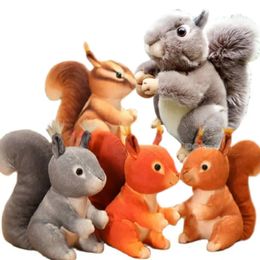 1 pc 25 cm écureuil en peluche peluche simulation rayé écureuil forêt animaux mignon dessin animé animaux jouets pour cadeau de Noël 240315